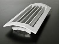 Grille ventilation rectangulaire PVC à encastrer + fermeture - 130x370mm