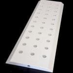 Perforated PVC shelf with insert