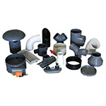 Ventilation pipes and fittings