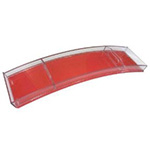 curved plexiglass tray