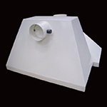 Plastic extractor hood PVC white